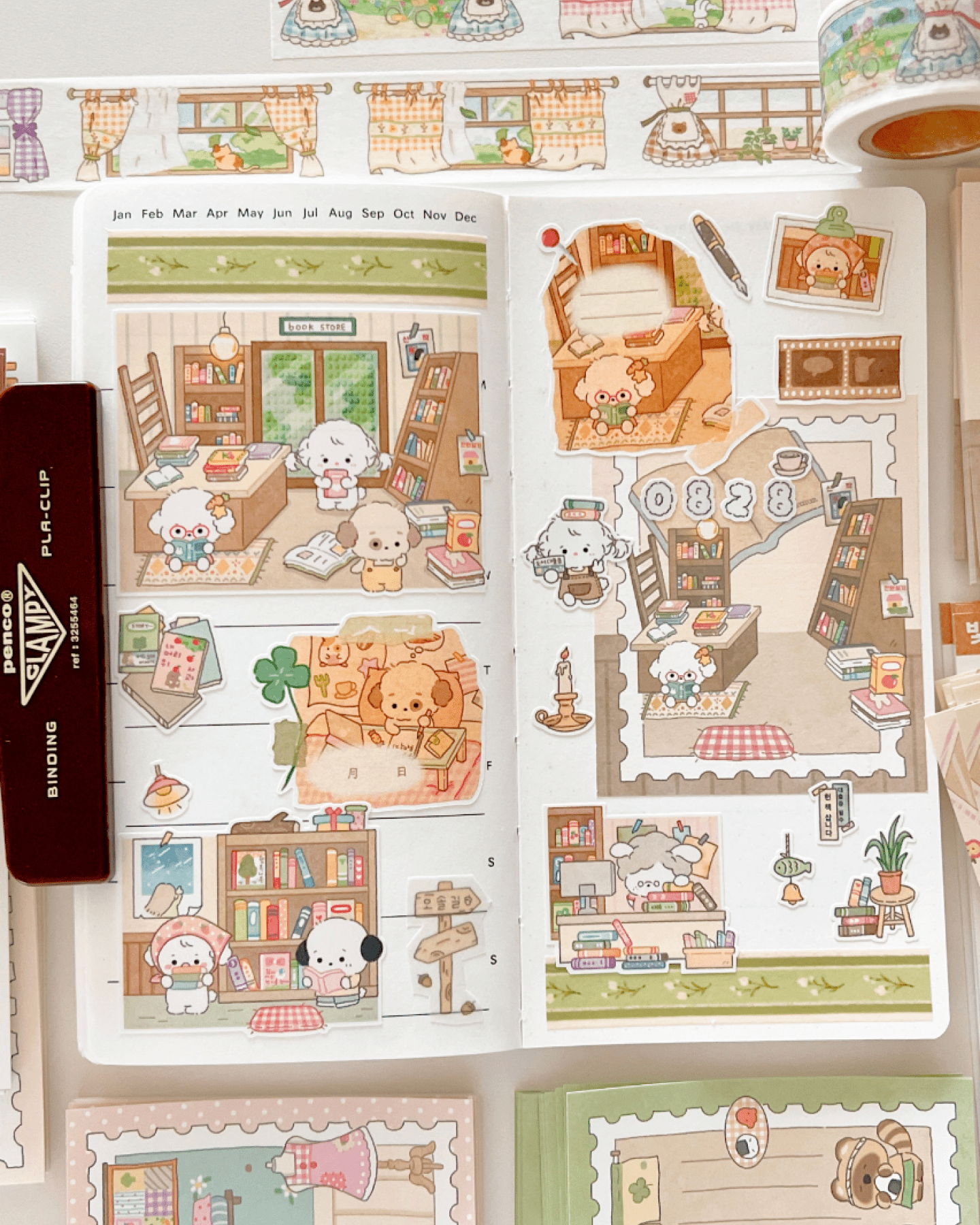 [MZ16] NEW Mummuz 'Faded Record' Sticker Sheet - Mummuz__korean_sticker_stationery