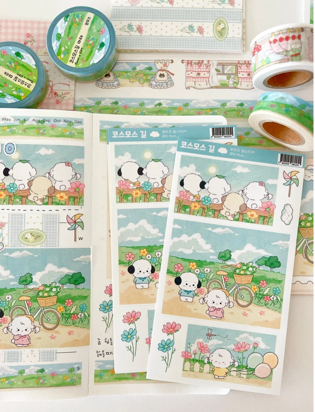[MZ17] NEW Mummuz 'Cosmos Road' Sticker Sheet - Mummuz__korean_sticker_stationery