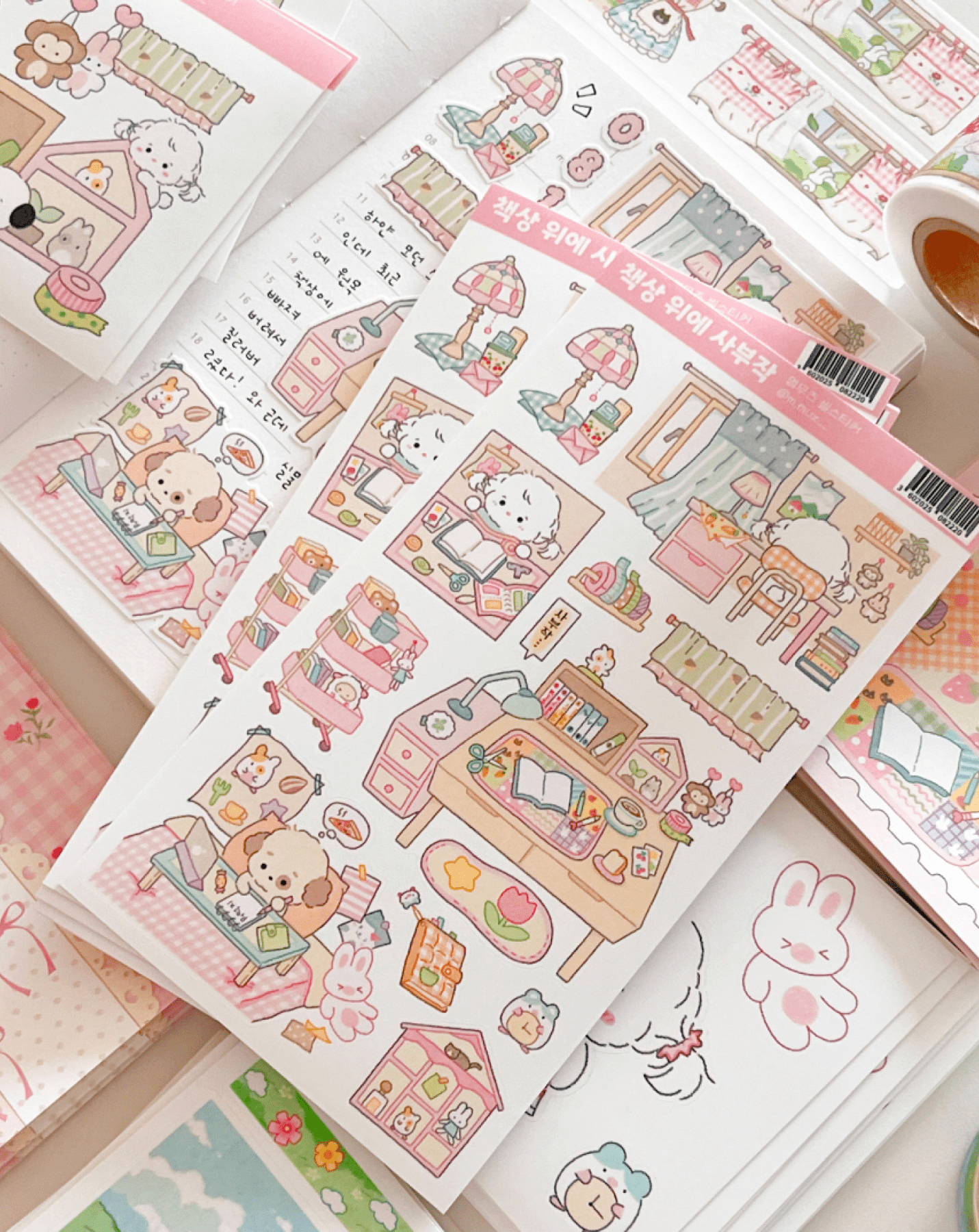[MZ18] NEW Mummuz 'Doing Things on My Desk' Sticker Sheet - Mummuz__korean_sticker_stationery