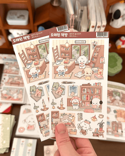 [MZ20] NEW Mummuz 'Old Bookstore' Sticker Sheet - Mummuz__korean_sticker_stationery