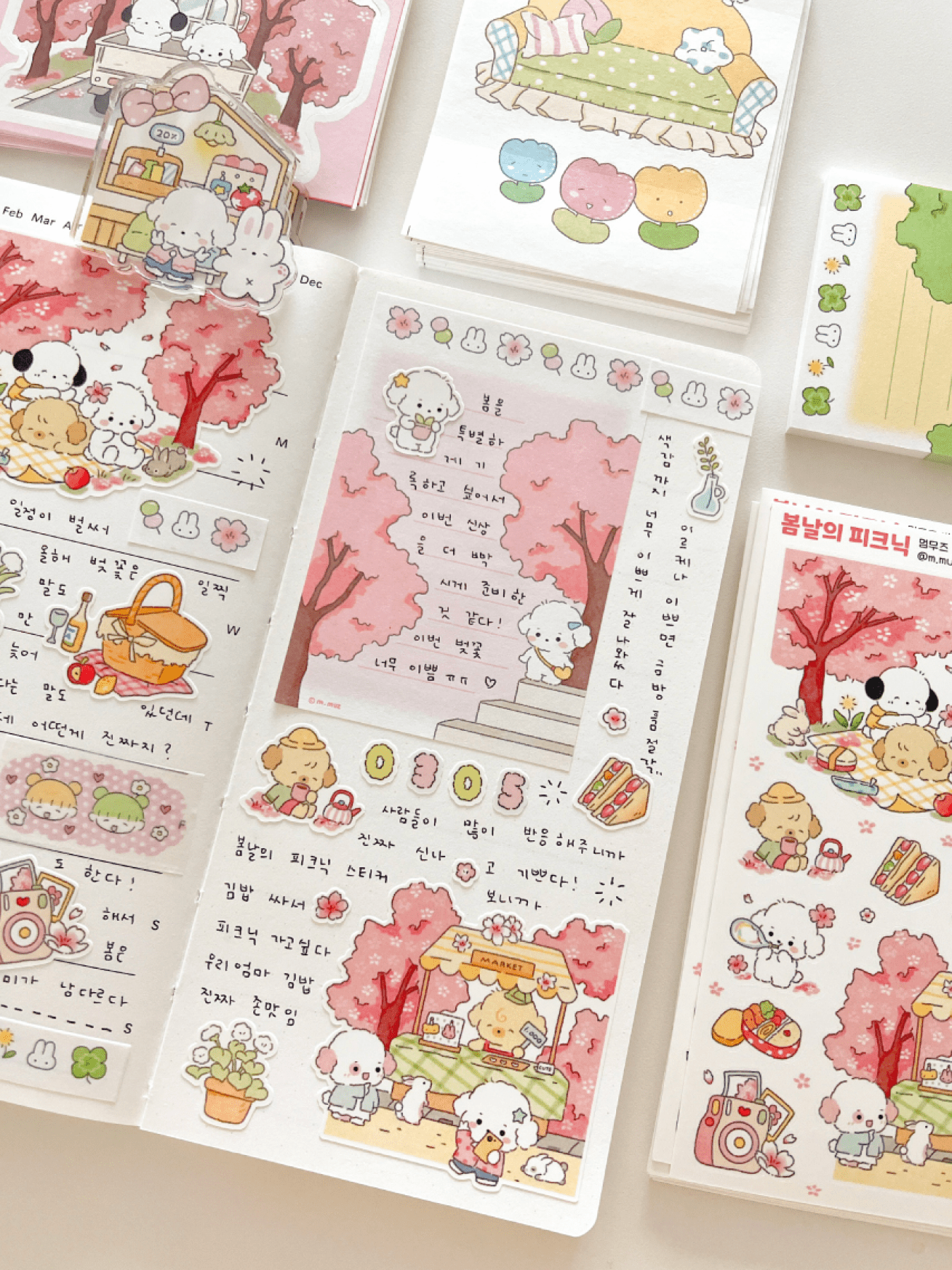[MZ23] NEW Mummuz 'Spring Picnic' Sticker Sheet - Mummuz__korean_sticker_stationery