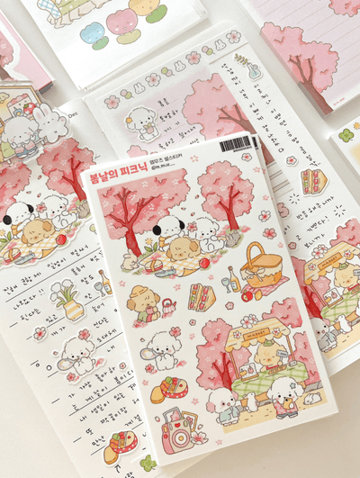 [MZ23] NEW Mummuz 'Spring Picnic' Sticker Sheet - Mummuz__korean_sticker_stationery