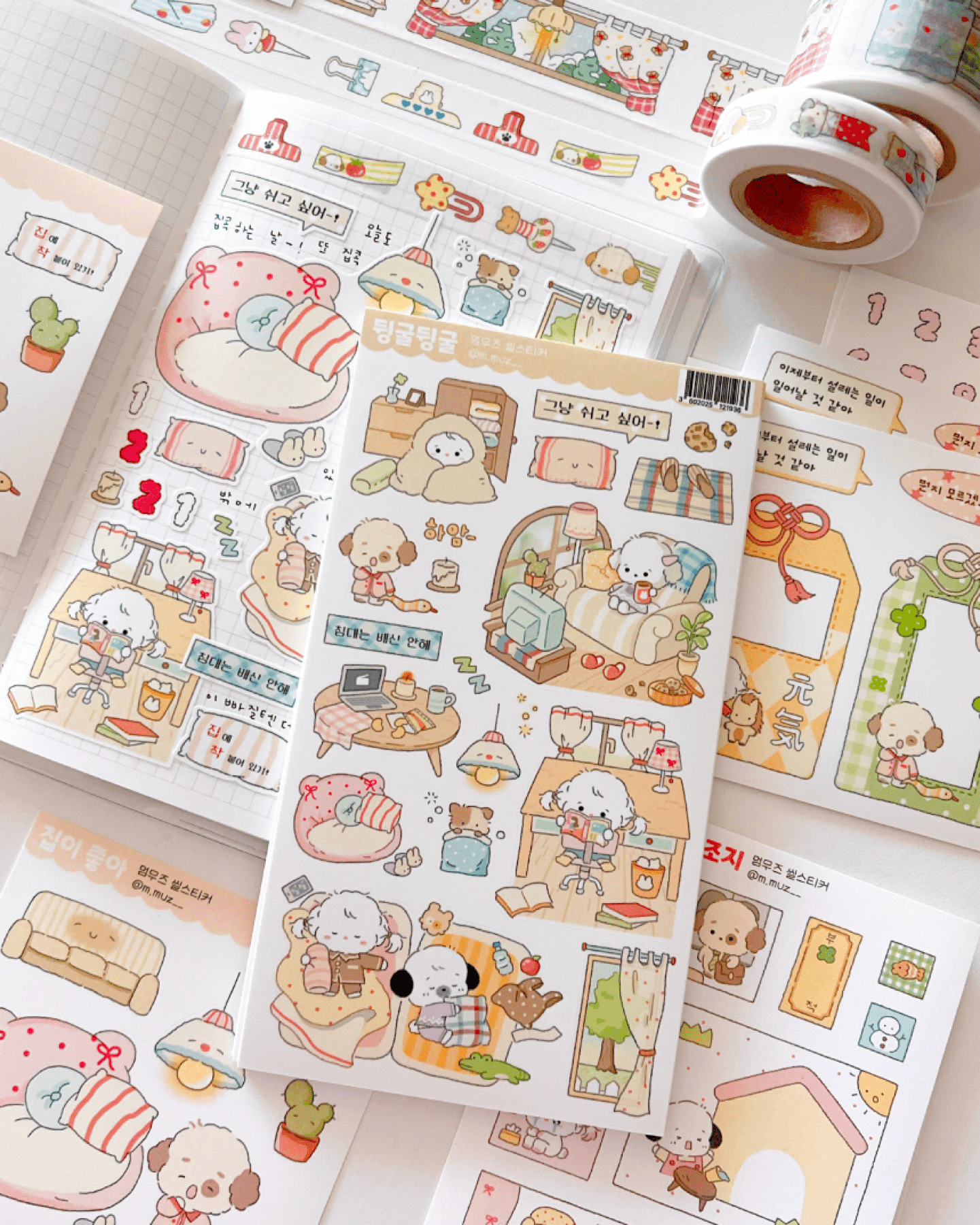[MZ26] NEW Mummuz 'Rolling Around' Sticker Sheet - Mummuz__korean_sticker_stationery