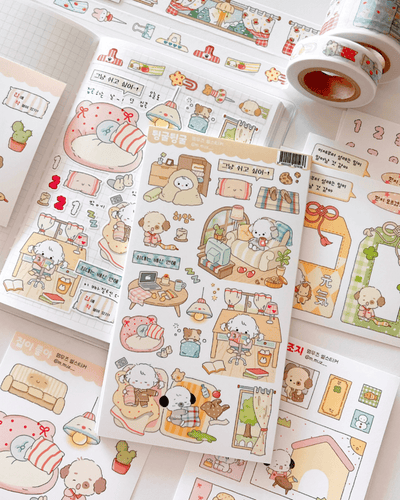 [MZ26] NEW Mummuz 'Rolling Around' Sticker Sheet - Mummuz__korean_sticker_stationery