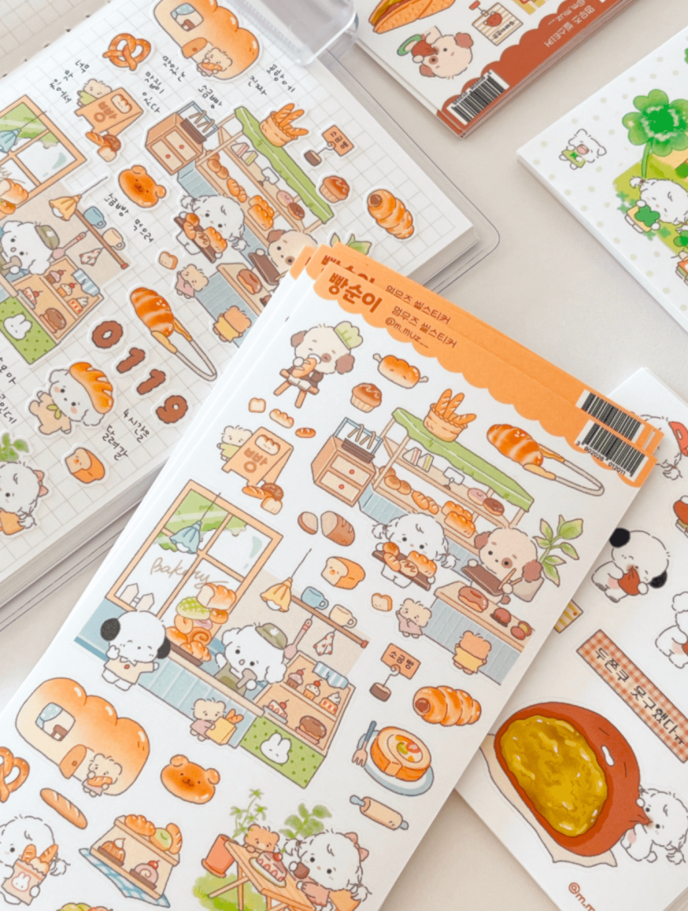 [MZ30] NEW Mummuz 'Bread Lover' Sticker Sheet - Mummuz__korean_sticker_stationery