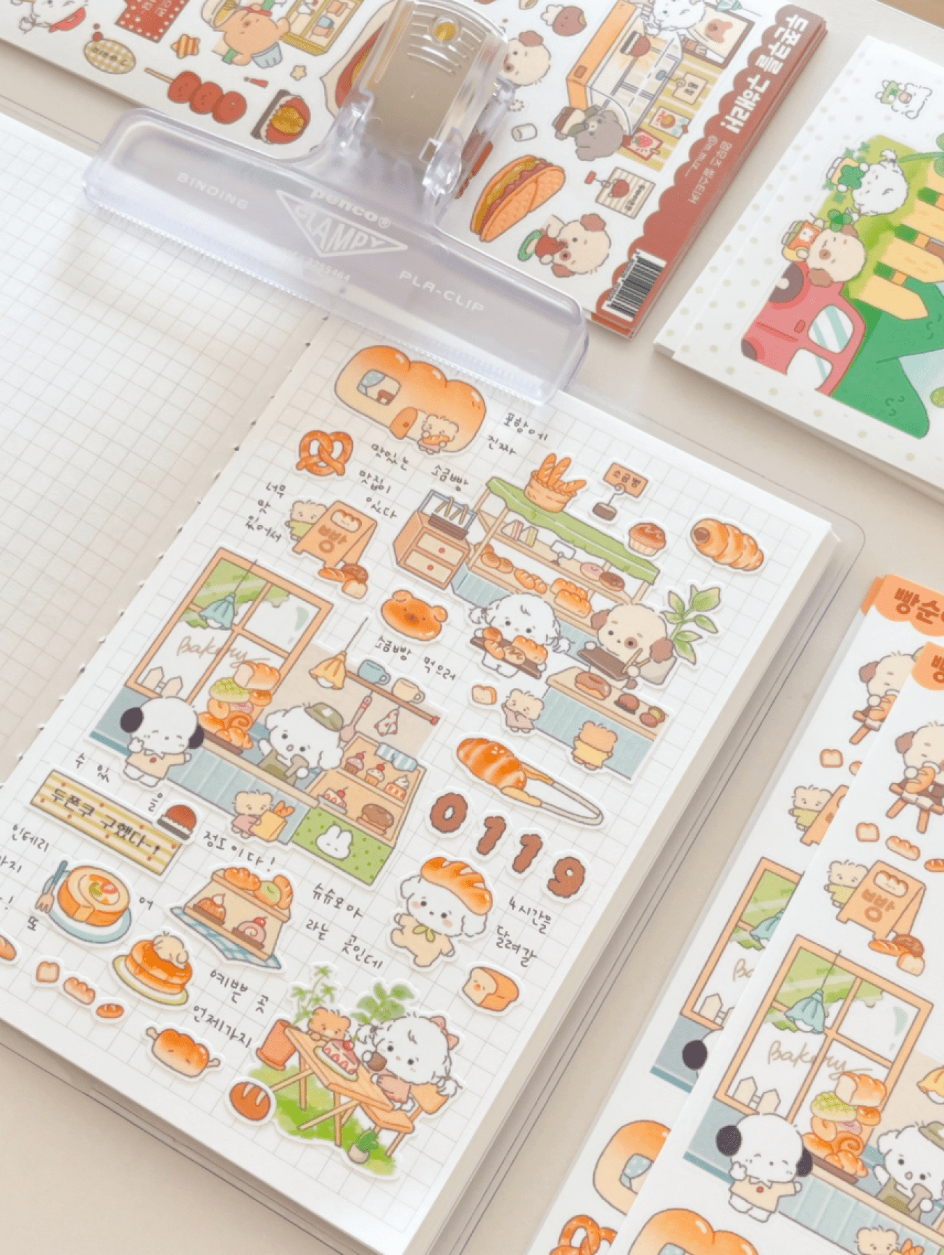 [MZ30] NEW Mummuz 'Bread Lover' Sticker Sheet - Mummuz__korean_sticker_stationery