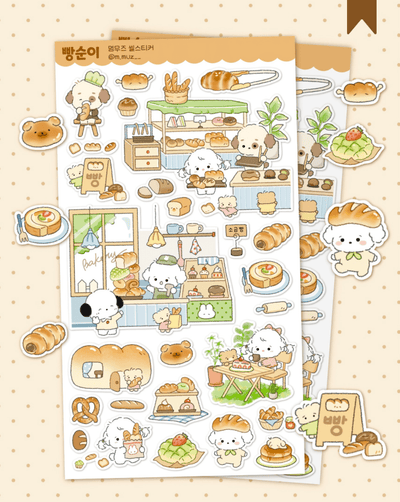 [MZ30] NEW Mummuz 'Bread Lover' Sticker Sheet - Mummuz__korean_sticker_stationery