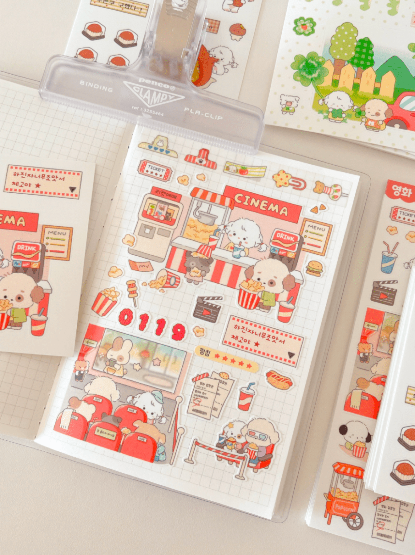 [MZ31] NEW Mummuz 'Movie' Sticker Sheet - Mummuz__korean_sticker_stationery