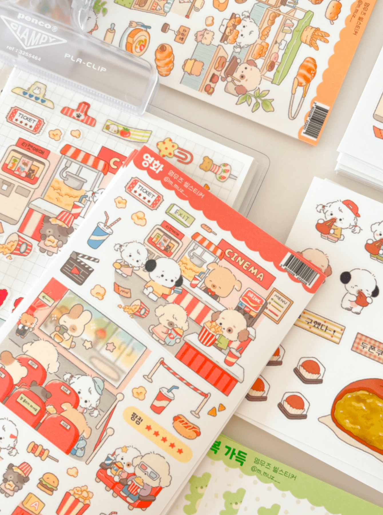 [MZ31] NEW Mummuz 'Movie' Sticker Sheet - Mummuz__korean_sticker_stationery