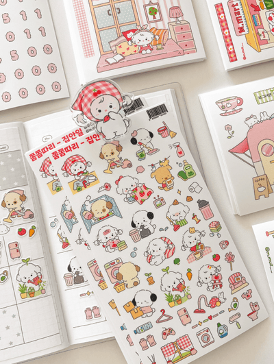 [MZ33] NEW Mummuz 'Bit by Bit - House Chores' Sticker Sheet - Mummuz__korean_sticker_stationery