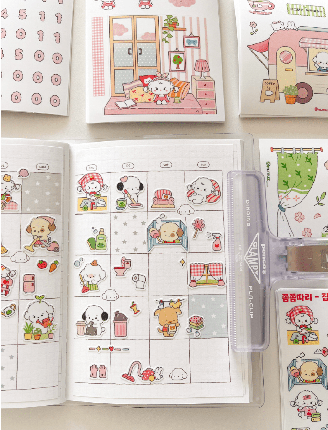 [MZ33] NEW Mummuz 'Bit by Bit - House Chores' Sticker Sheet - Mummuz__korean_sticker_stationery