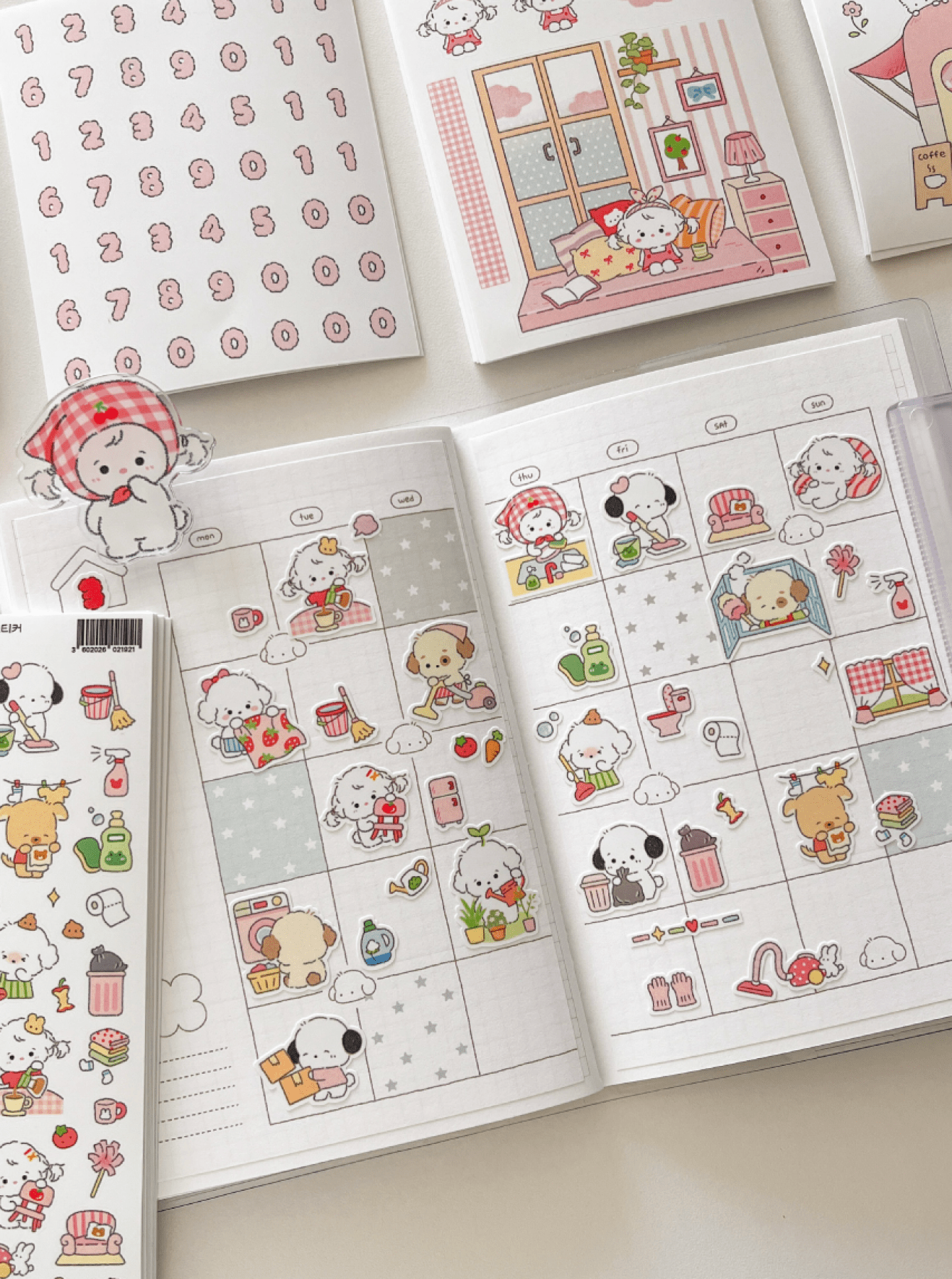 [MZ33] NEW Mummuz 'Bit by Bit - House Chores' Sticker Sheet - Mummuz__korean_sticker_stationery
