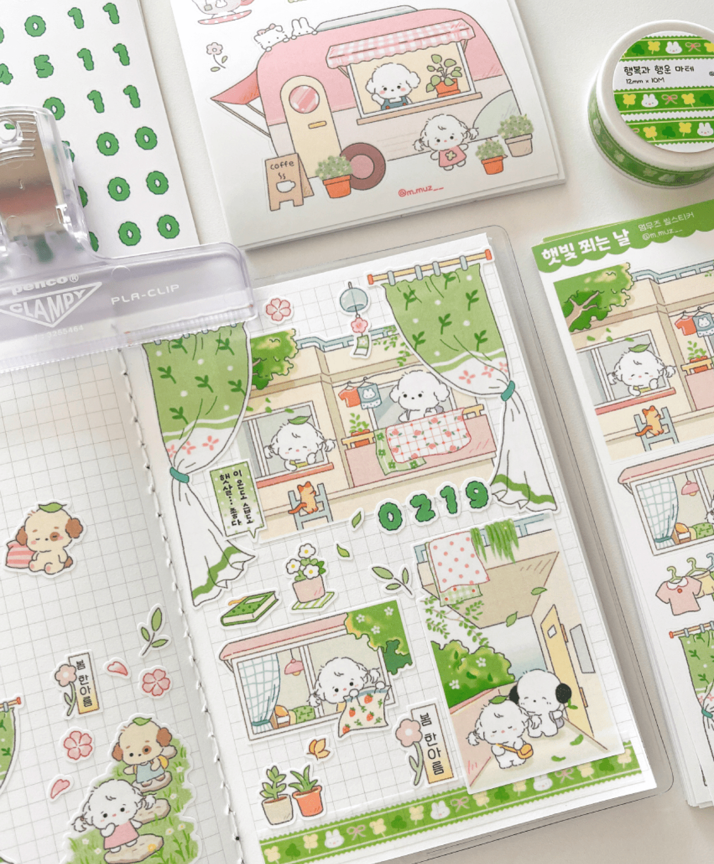 [MZ35] NEW Mummuz 'Sunny Day' Sticker Sheet - Mummuz__korean_sticker_stationery