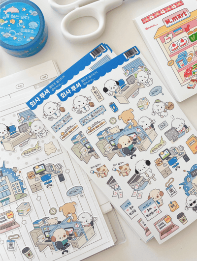 [MZ36] NEW Mummuz 'Destroy Work!' Sticker Sheet - Mummuz__korean_sticker_stationery