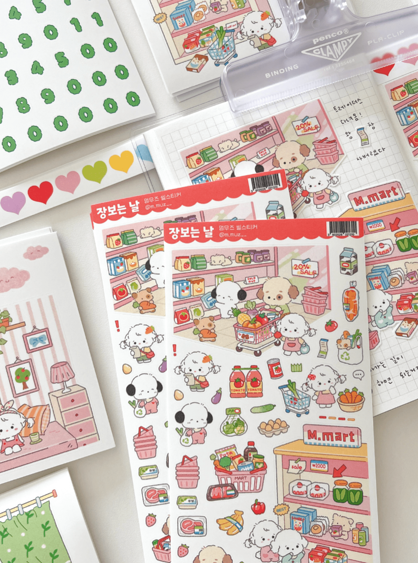 [MZ38] NEW Mummuz 'Grocery Day' Sticker Sheet - Mummuz__korean_sticker_stationery