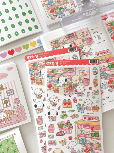 [MZ38] NEW Mummuz 'Grocery Day' Sticker Sheet - Mummuz__korean_sticker_stationery