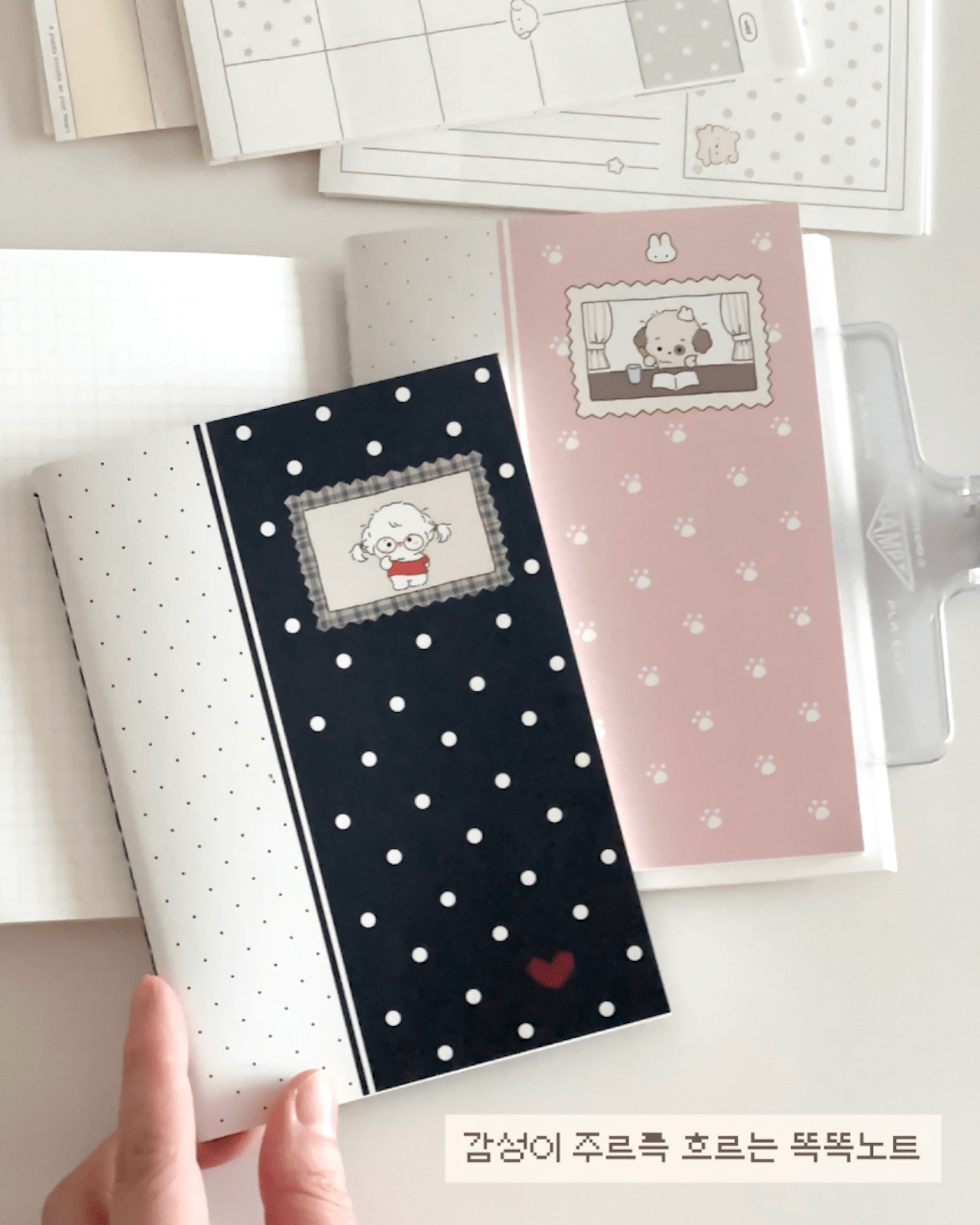 [MZ39] NEW Mummuz Smart Notebook (Navy/Pink) with Cover - Mummuz_MZ39S1 - Navy_korean_sticker_stationery