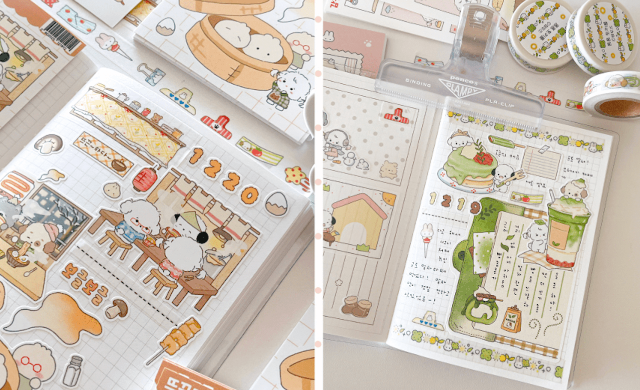 [MZ39] NEW Mummuz Smart Notebook (Navy/Pink) with Cover - Mummuz_MZ39S1 - Navy_korean_sticker_stationery