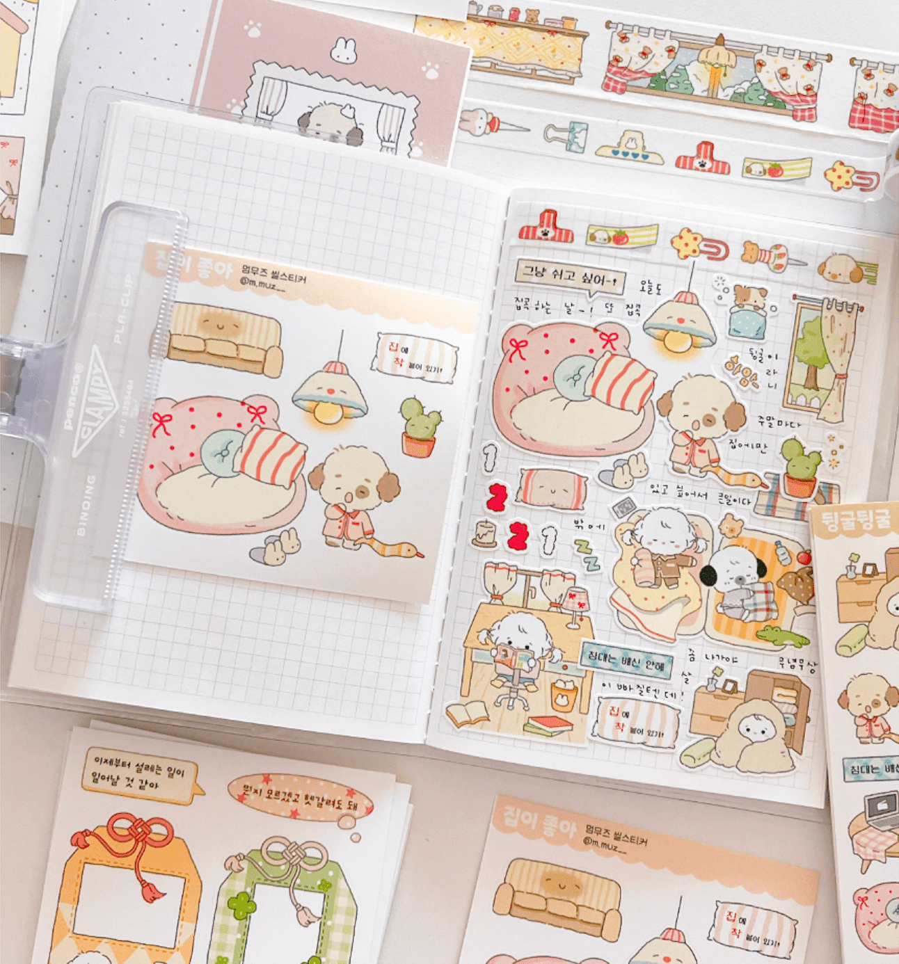 [MZ39] NEW Mummuz Smart Notebook (Navy/Pink) with Cover - Mummuz_MZ39S1 - Navy_korean_sticker_stationery