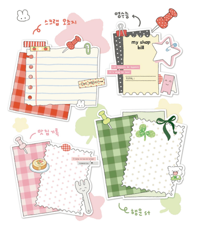 [MZ40] NEW Mummuz 'Scrapbook' Memo Sticker Set - Mummuz__korean_sticker_stationery