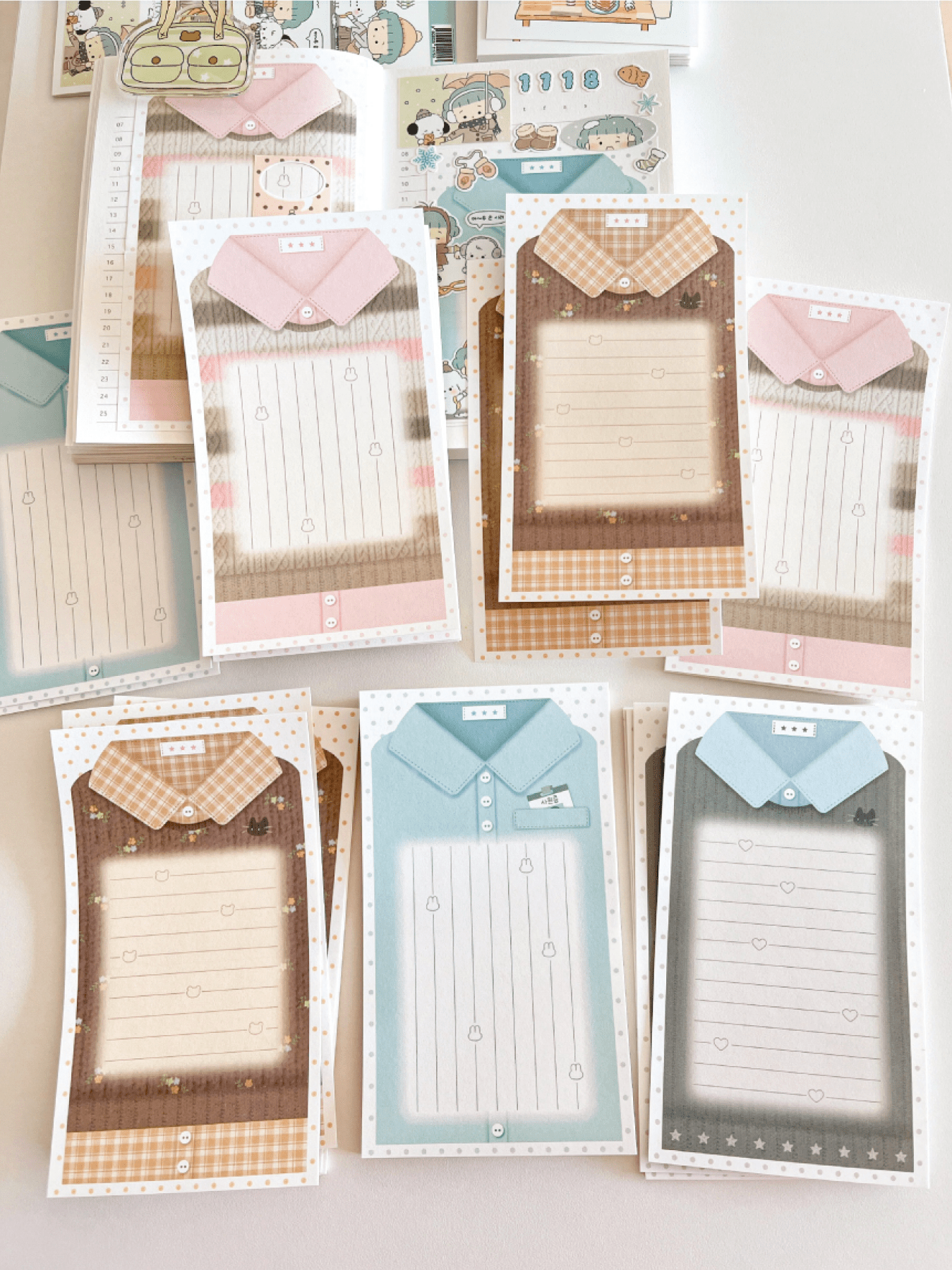 [MZ42] NEW Mummuz 'Shirts' Memo Sticker Set - Mummuz__korean_sticker_stationery