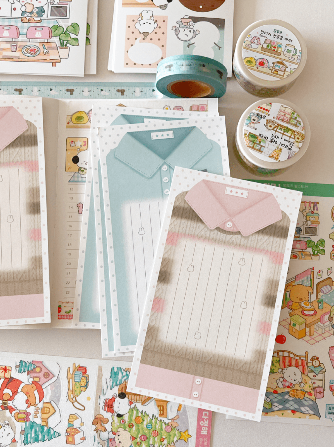 [MZ42] NEW Mummuz 'Shirts' Memo Sticker Set - Mummuz__korean_sticker_stationery