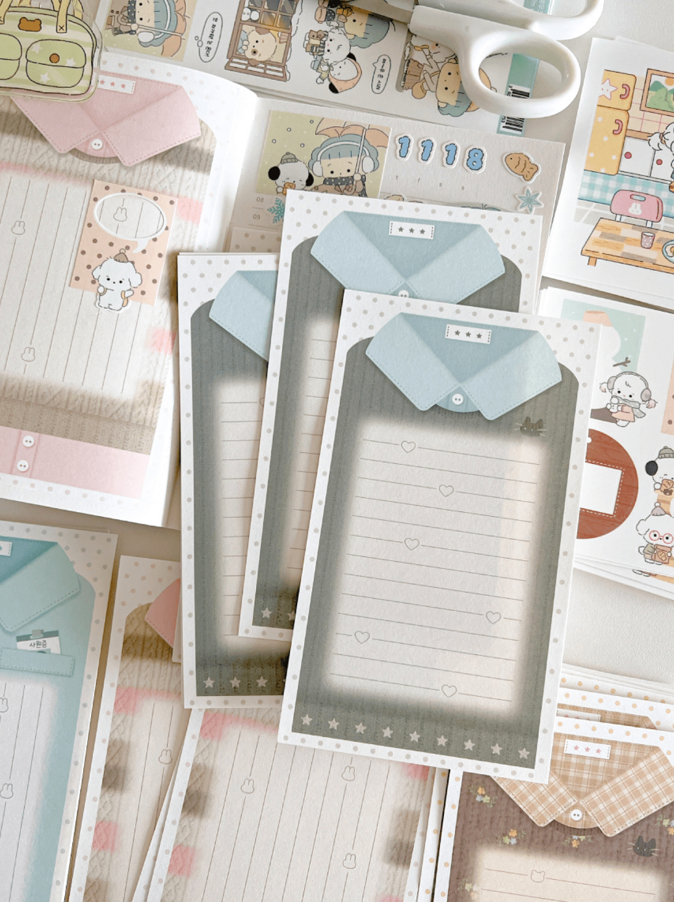[MZ42] NEW Mummuz 'Shirts' Memo Sticker Set - Mummuz__korean_sticker_stationery