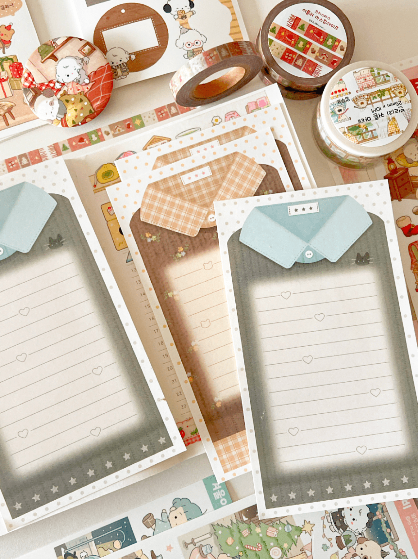 [MZ42] NEW Mummuz 'Shirts' Memo Sticker Set - Mummuz__korean_sticker_stationery