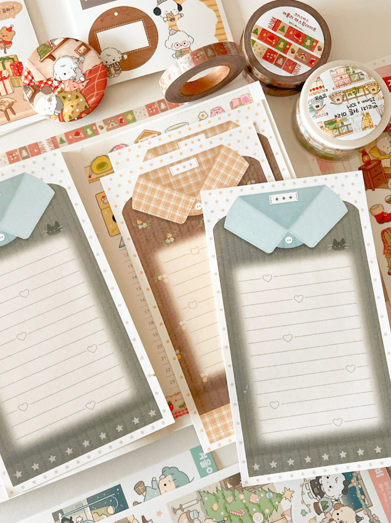[MZ42] NEW Mummuz 'Shirts' Memo Sticker Set - Mummuz__korean_sticker_stationery