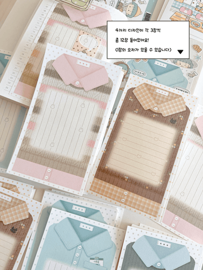 [MZ42] NEW Mummuz 'Shirts' Memo Sticker Set - Mummuz__korean_sticker_stationery