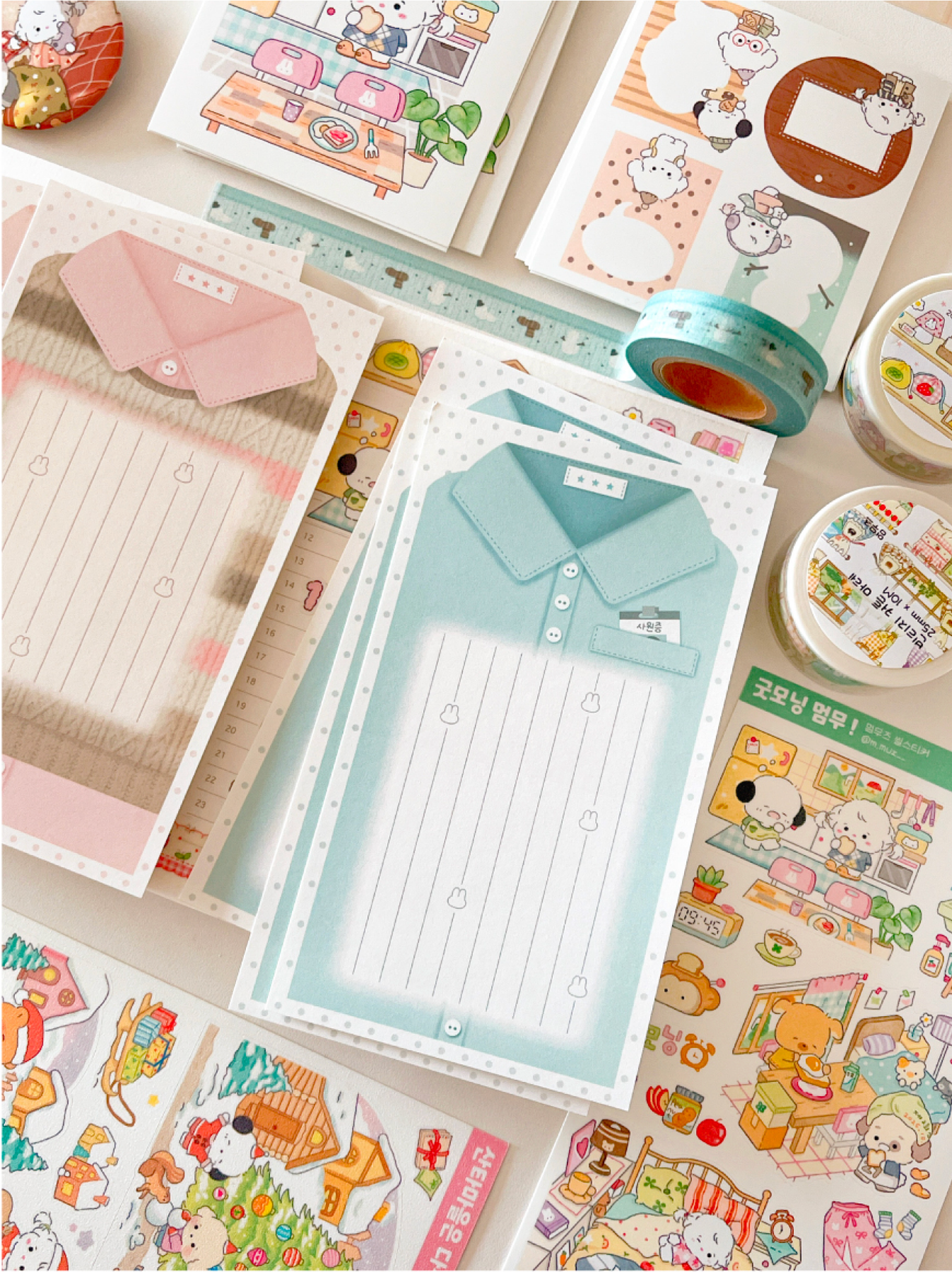 [MZ42] NEW Mummuz 'Shirts' Memo Sticker Set - Mummuz__korean_sticker_stationery