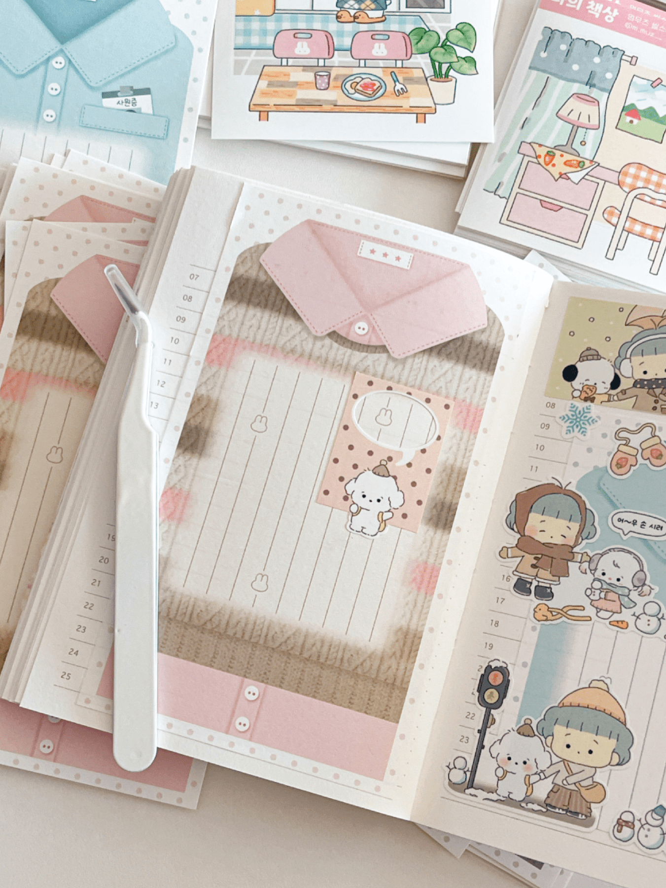 [MZ42] NEW Mummuz 'Shirts' Memo Sticker Set - Mummuz__korean_sticker_stationery