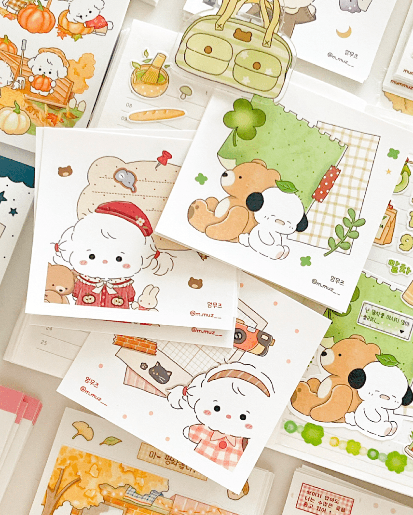 [MZ43] NEW Mummuz 'Bigger the Cuter' Memo Sticker Set - Mummuz__korean_sticker_stationery