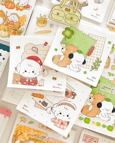 [MZ43] NEW Mummuz 'Bigger the Cuter' Memo Sticker Set - Mummuz__korean_sticker_stationery