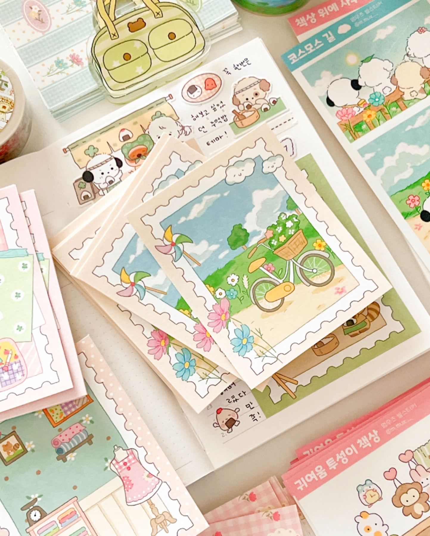 [MZ44] NEW Mummuz 'Stamps' Memo Sticker Set - Mummuz__korean_sticker_stationery