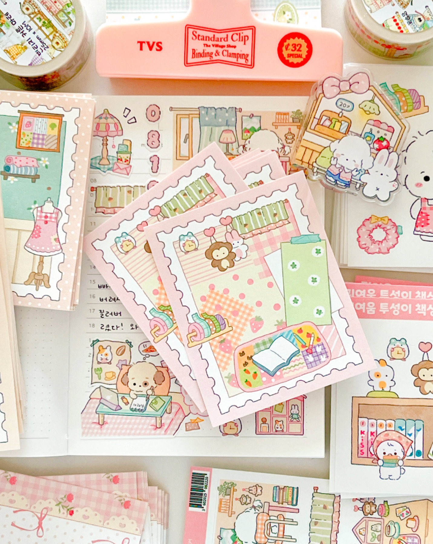[MZ44] NEW Mummuz 'Stamps' Memo Sticker Set - Mummuz__korean_sticker_stationery
