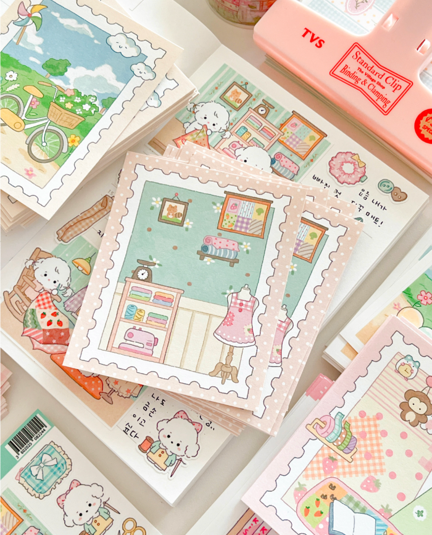 [MZ44] NEW Mummuz 'Stamps' Memo Sticker Set - Mummuz__korean_sticker_stationery