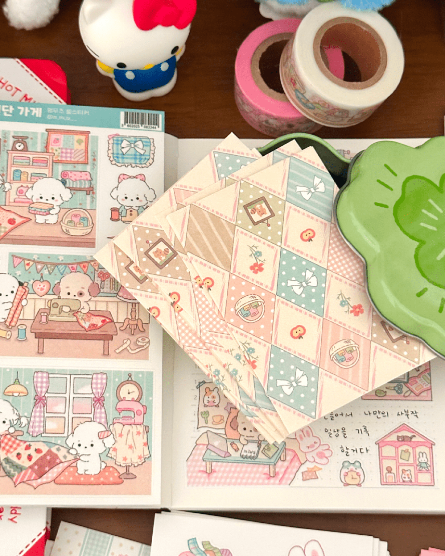 [MZ45] NEW Mummuz 'Vintage Background' Memo Paper Set - Mummuz__korean_sticker_stationery
