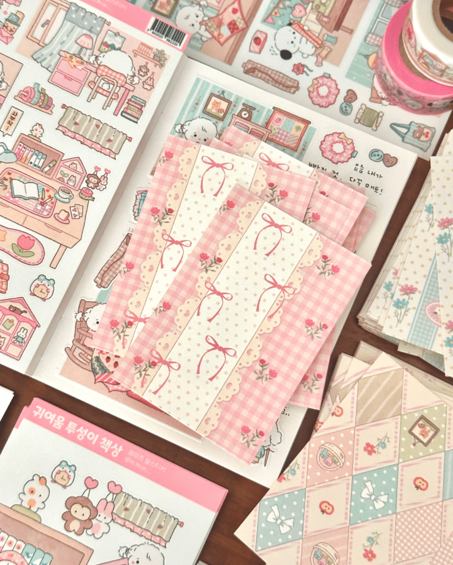 [MZ45] NEW Mummuz 'Vintage Background' Memo Paper Set - Mummuz__korean_sticker_stationery