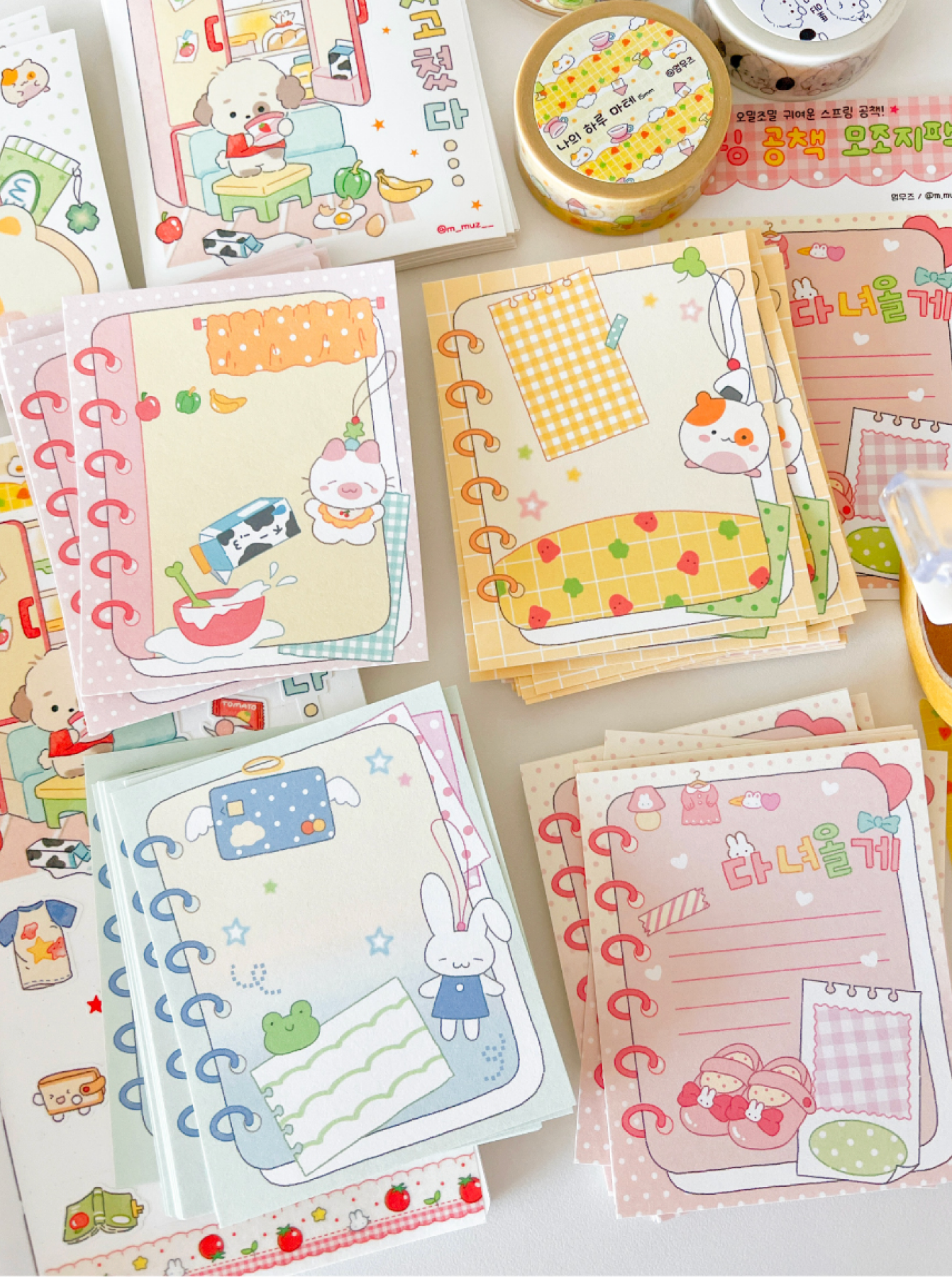 [MZ46] NEW Mummuz 'Spring Notebook' Memo Paper Set - Mummuz__korean_sticker_stationery