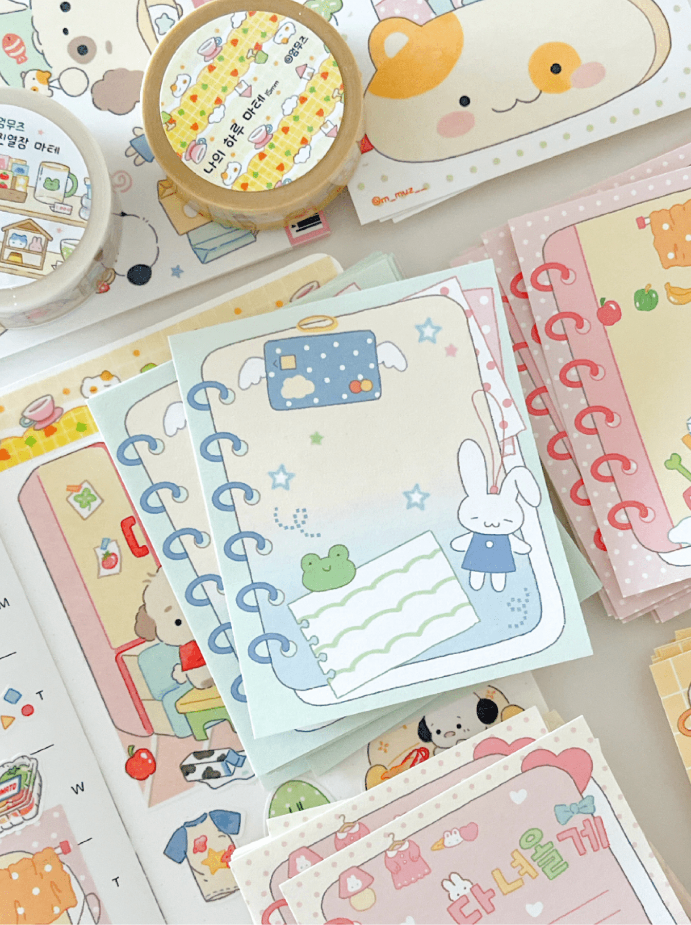 [MZ46] NEW Mummuz 'Spring Notebook' Memo Paper Set - Mummuz__korean_sticker_stationery
