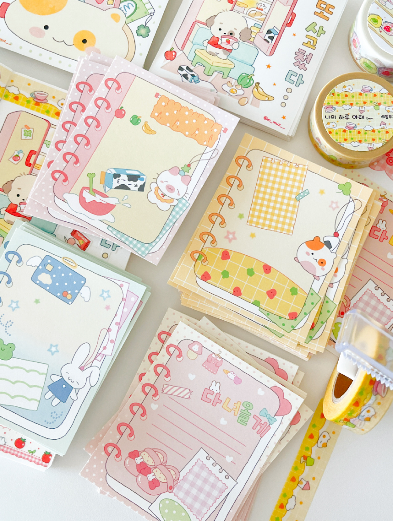 [MZ46] NEW Mummuz 'Spring Notebook' Memo Paper Set - Mummuz__korean_sticker_stationery