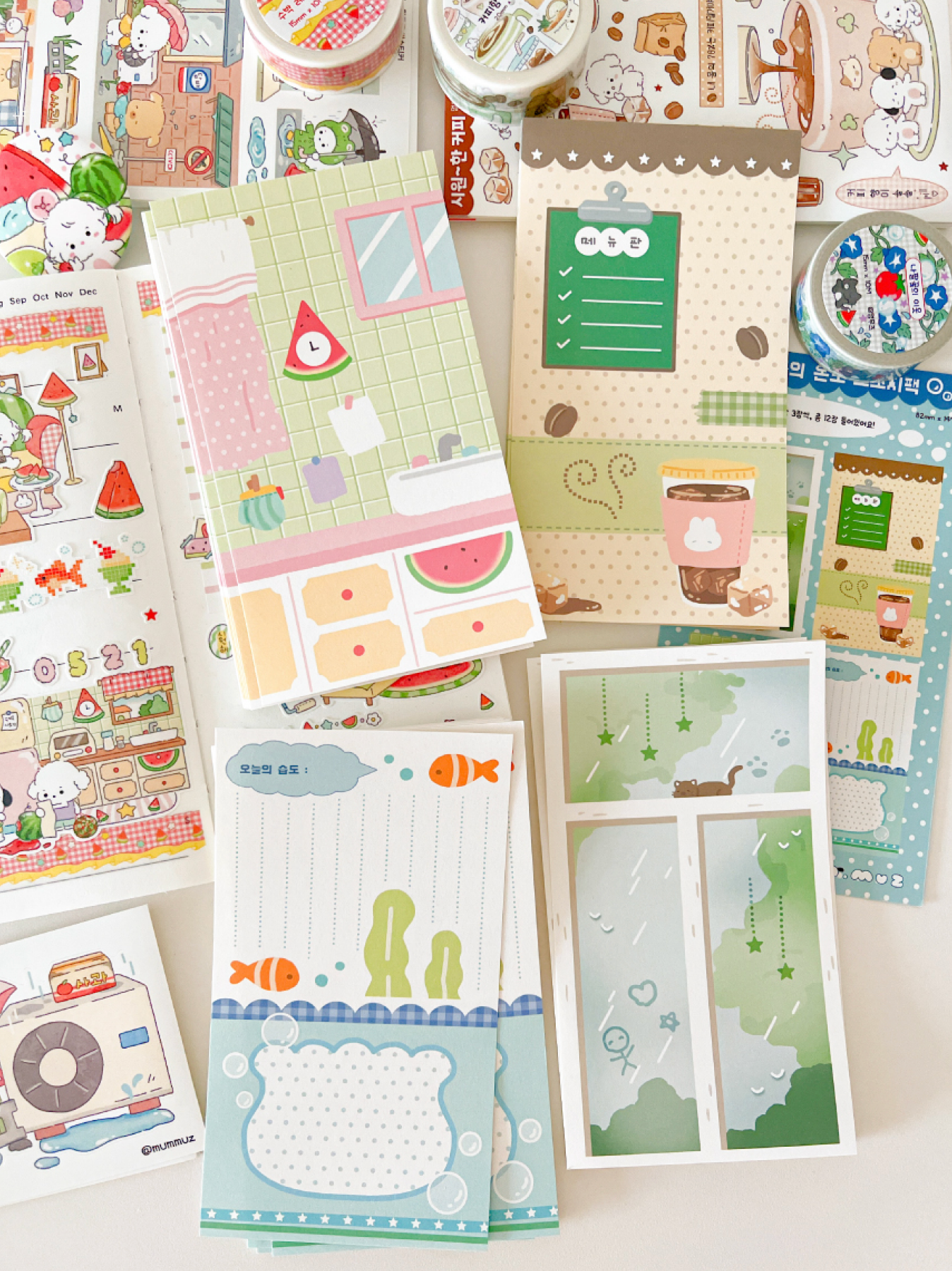 [MZ47] NEW Mummuz 'Day's Temperature' Slim Memo Sticker Set - Mummuz__korean_sticker_stationery
