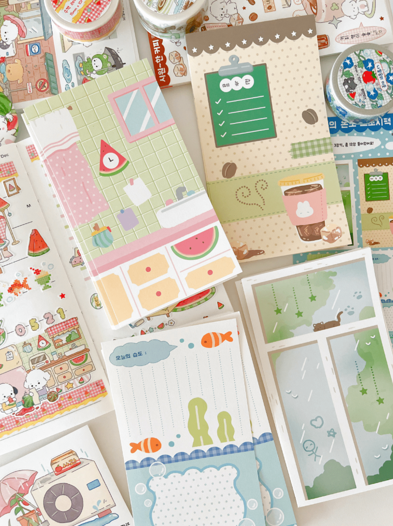 [MZ47] NEW Mummuz 'Day's Temperature' Slim Memo Sticker Set - Mummuz__korean_sticker_stationery