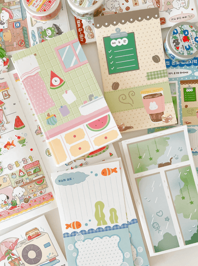 [MZ47] NEW Mummuz 'Day's Temperature' Slim Memo Sticker Set - Mummuz__korean_sticker_stationery