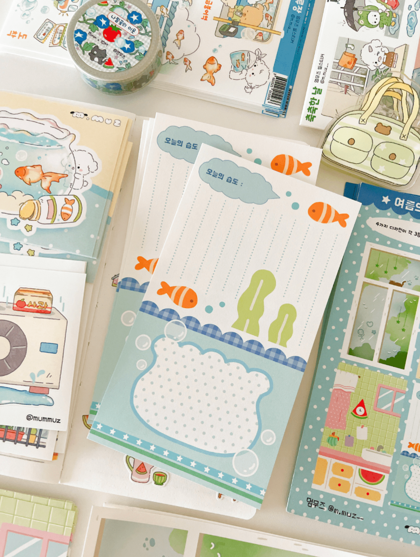 [MZ47] NEW Mummuz 'Day's Temperature' Slim Memo Sticker Set - Mummuz__korean_sticker_stationery
