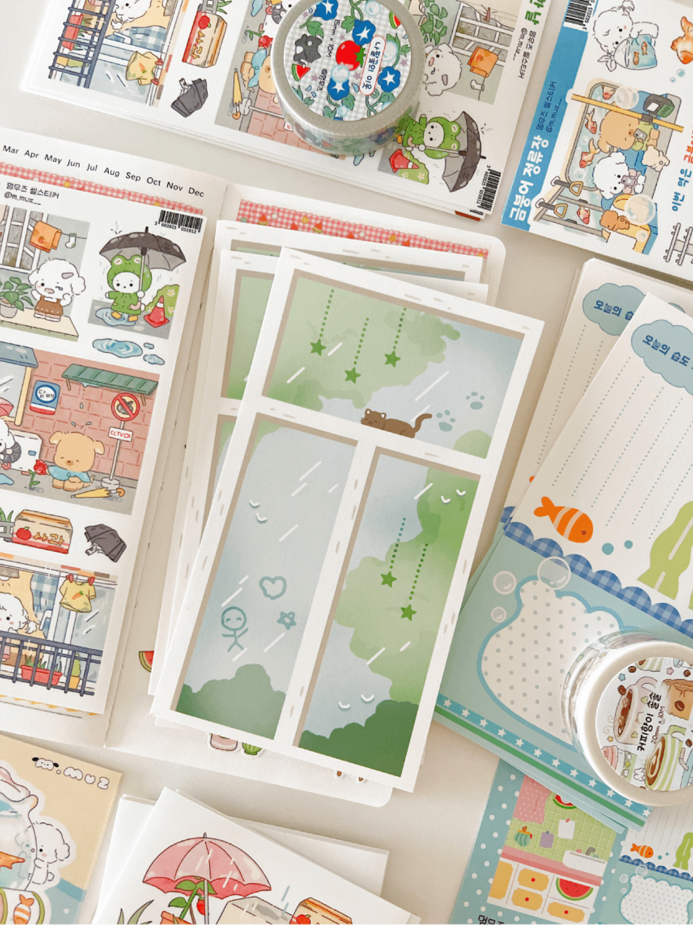 [MZ47] NEW Mummuz 'Day's Temperature' Slim Memo Sticker Set - Mummuz__korean_sticker_stationery