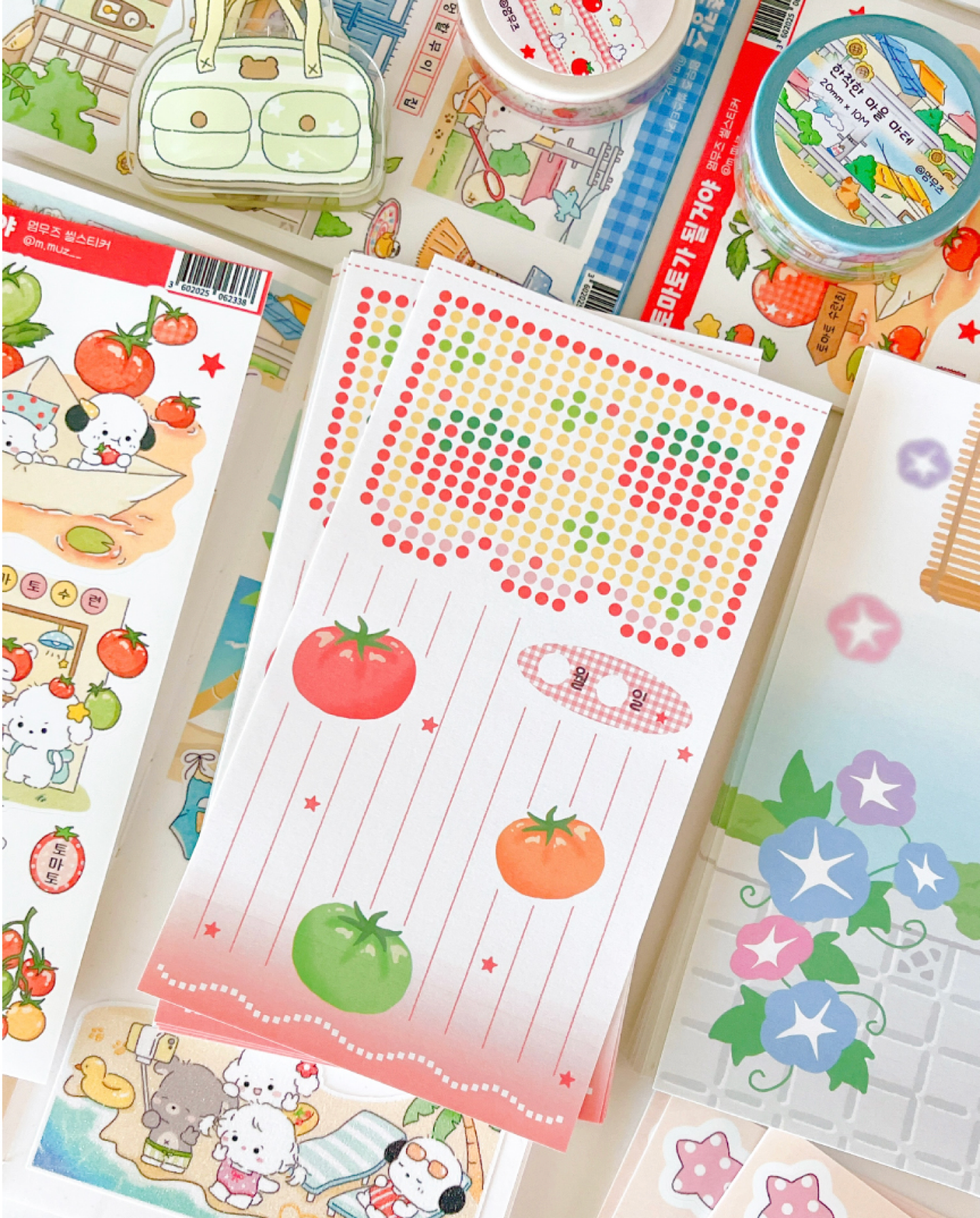 [MZ48] NEW Mummuz 'Summer Break' Slim Memo Sticker Set - Mummuz__korean_sticker_stationery