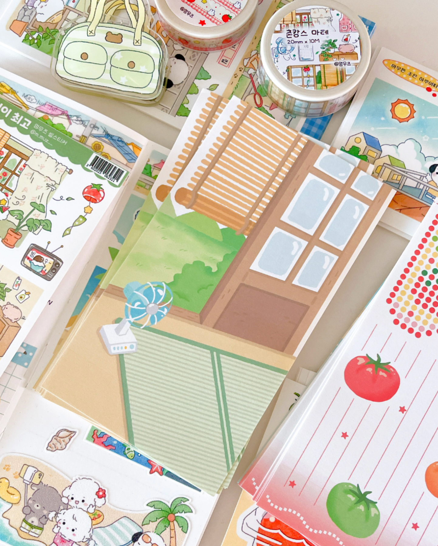 [MZ48] NEW Mummuz 'Summer Break' Slim Memo Sticker Set - Mummuz__korean_sticker_stationery