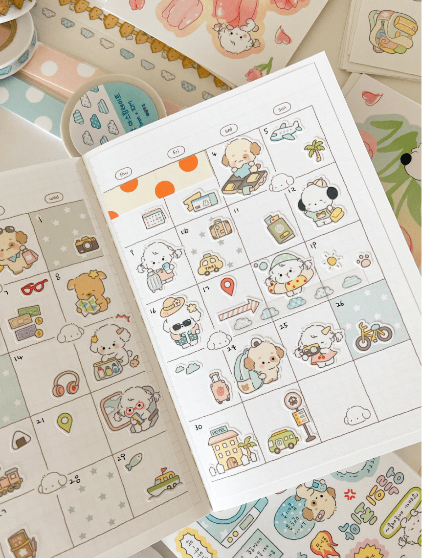 [MZ51] NEW Mummuz 'Bit by Bit - Travel' Sticker Sheet - Mummuz__korean_sticker_stationery